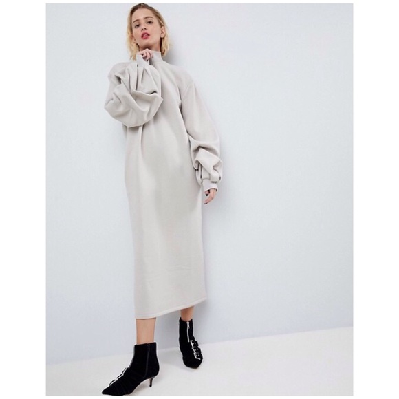 ASOS Dresses & Skirts - NWT ASOS WHITE Oversized Sweat Dress sz 14
